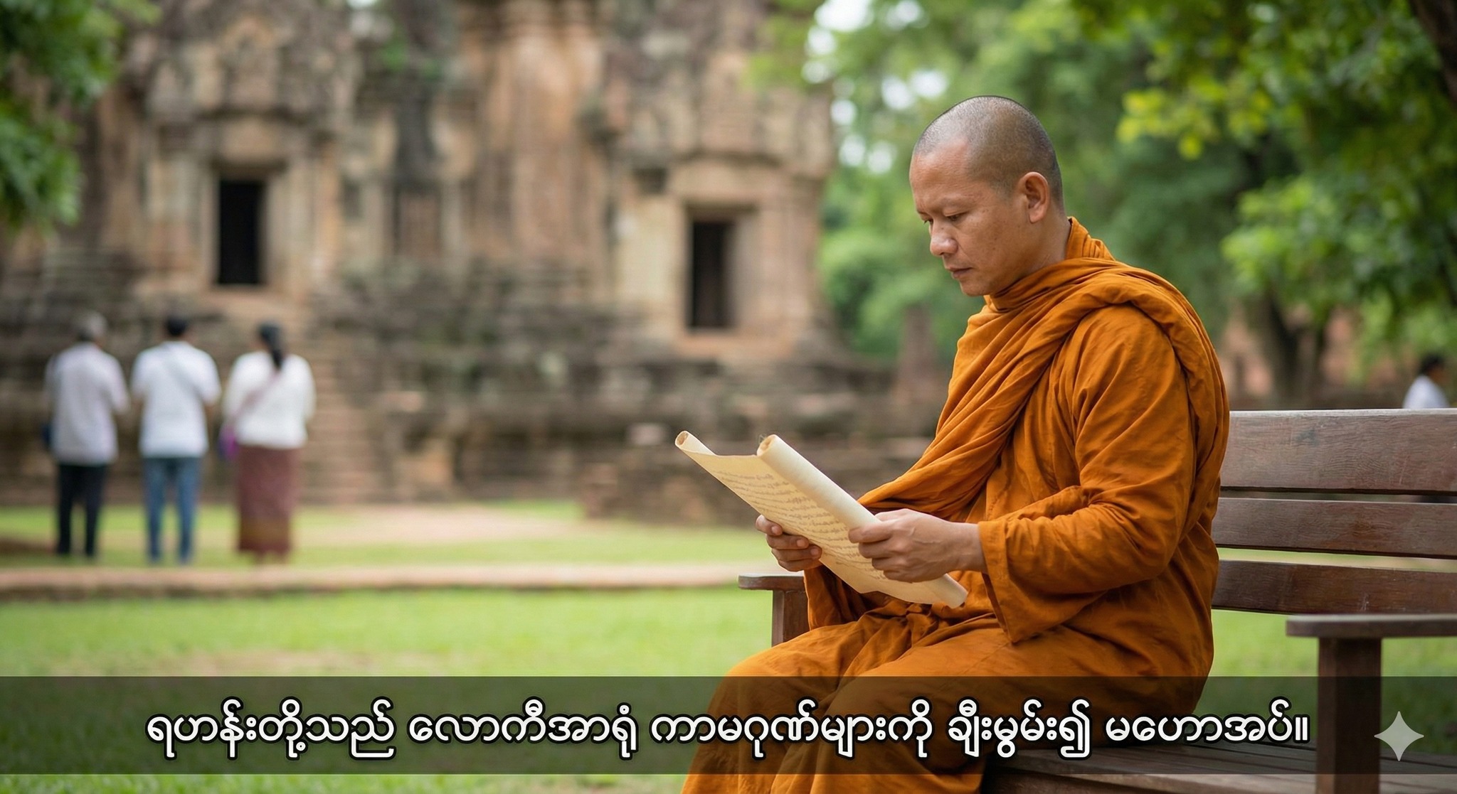 တဏှာကို ဘုန်းတော်မဖွဲ့ကြပါနှင့် (သို့မဟုတ်) လောကီအာရုံ၌ နစ်မွန်းနေခြင်း