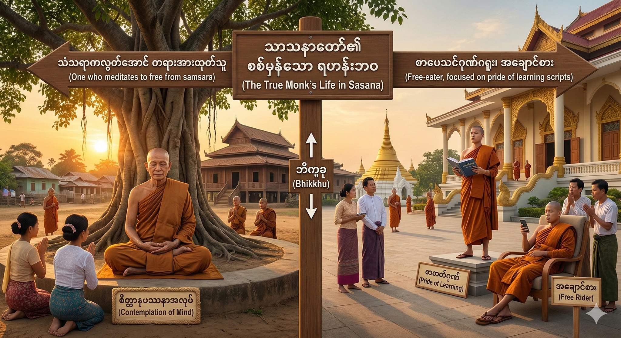အချောင်နေ အချောင်စား ဘုရားထူးခံများ