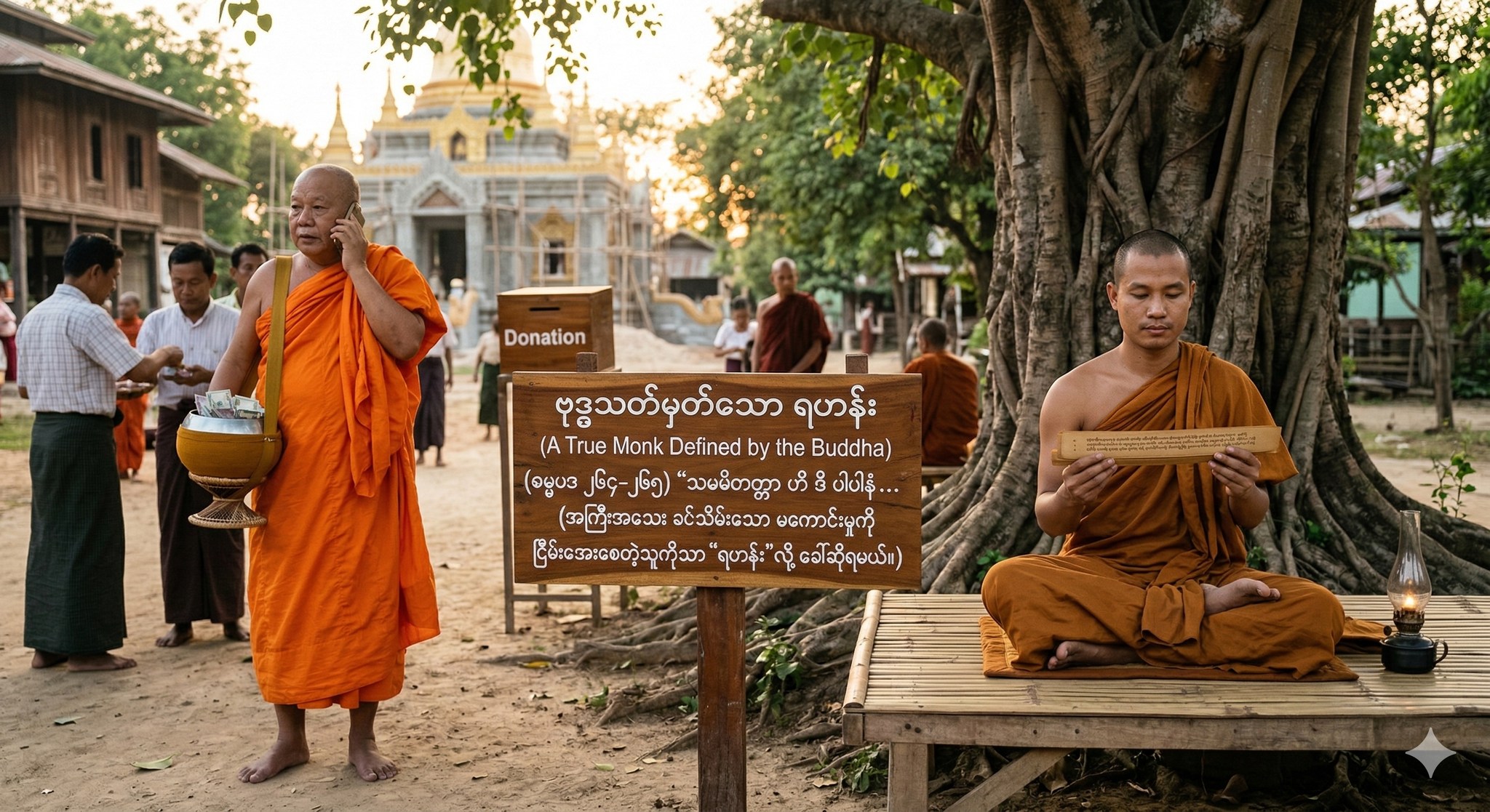 စည်းမျဉ်းထဲက ရဟန်း နှင့် ဗုဒ္ဓသတ်မှတ်သော ရဟန်း