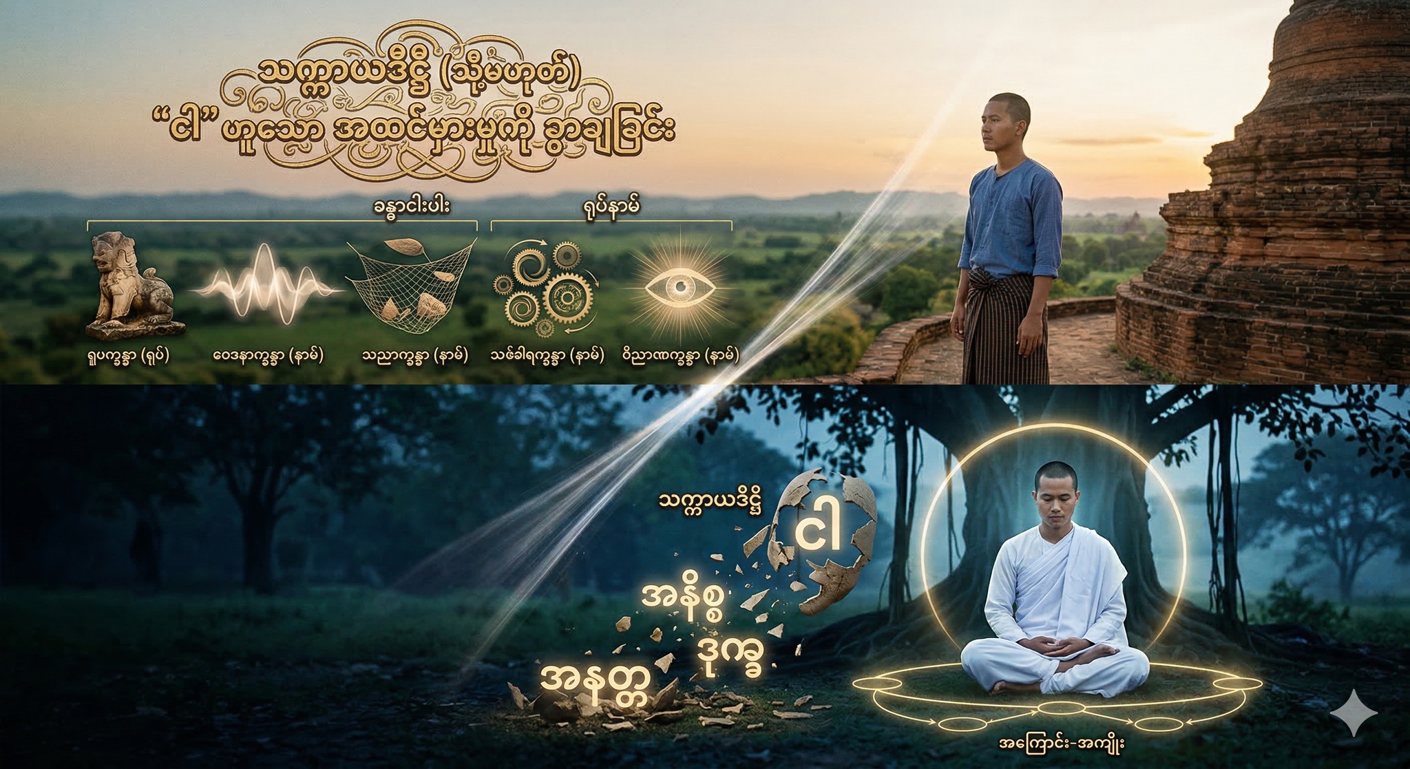 သက္ကာယဒိဋ္ဌိ (သို့မဟုတ်) “ငါ” ဟူသော အထင်မှားမှုကို ခွာချခြင်း