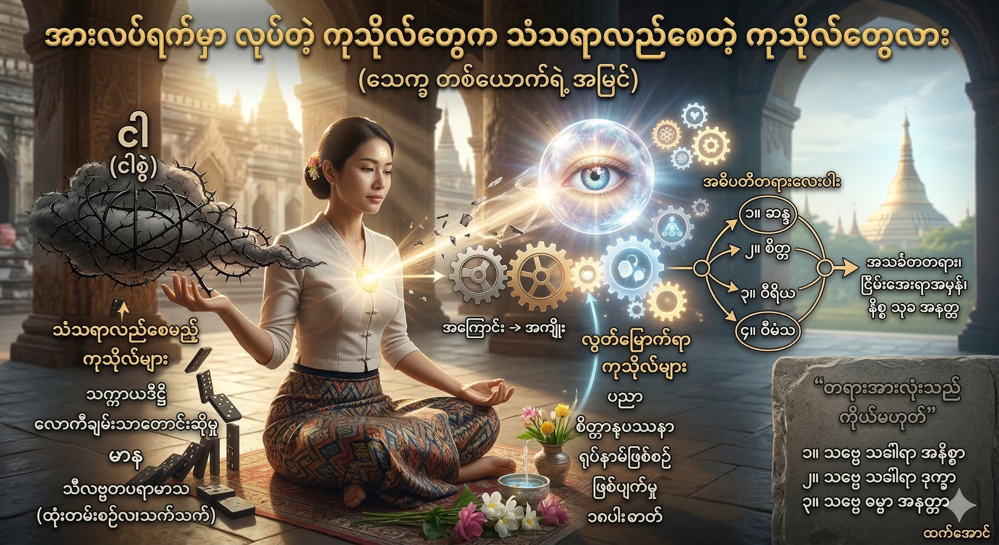 အားလပ်ရက်မှာ လုပ်တဲ့ ကုသိုလ်တွေက သံသရာလည်စေတဲ့ ကုသိုလ်တွေလား (သောတာပန်ဖြစ်ရန် အားထုတ်နေသူ (သေက္ခအလောင်းအလျာ) တစ်ယောက်ရဲ့ အမြင်)