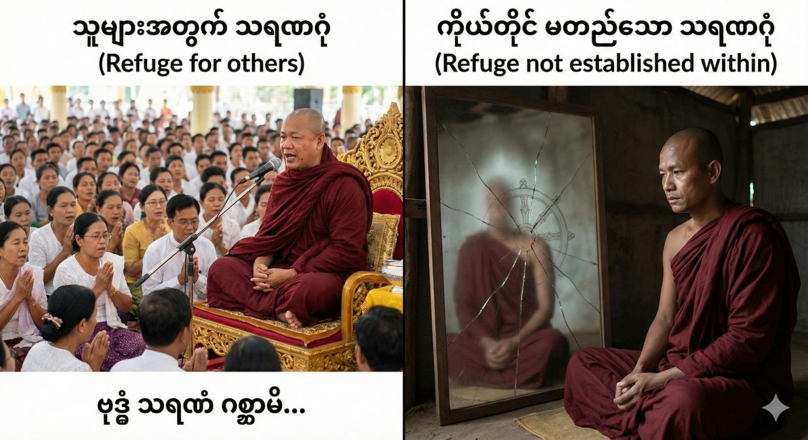 သူများအတွက် “သရဏဂုံ” တင်ပေးရင်း ကိုယ်တိုင် “သရဏဂုံ” မတည်ကြသူများ