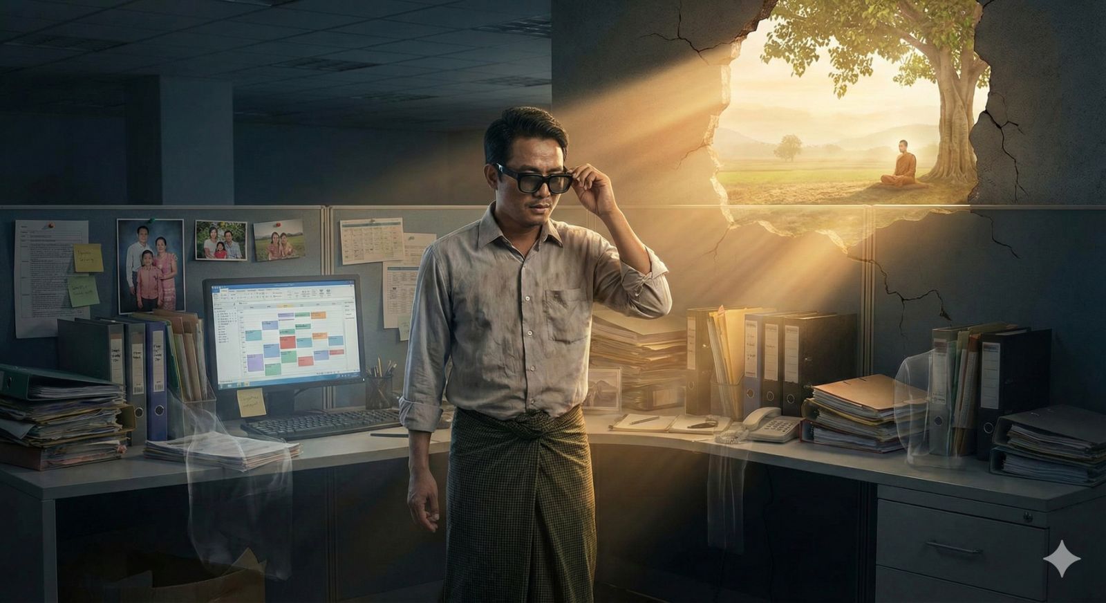 ပညတ်လောက၏ ထောင်ချောက်မှ ပရမတ်ထွက်ပေါက် – အလုပ်၊ မိသားစုနှင့် ဝိပဿနာ