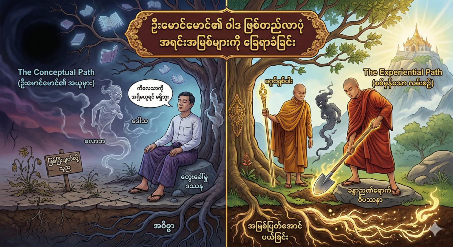 ဦးမောင်မောင်၏ ဝါဒ ဖြစ်တည်လာပုံ အရင်းအမြစ်များကို ခြေရာခံခြင်း