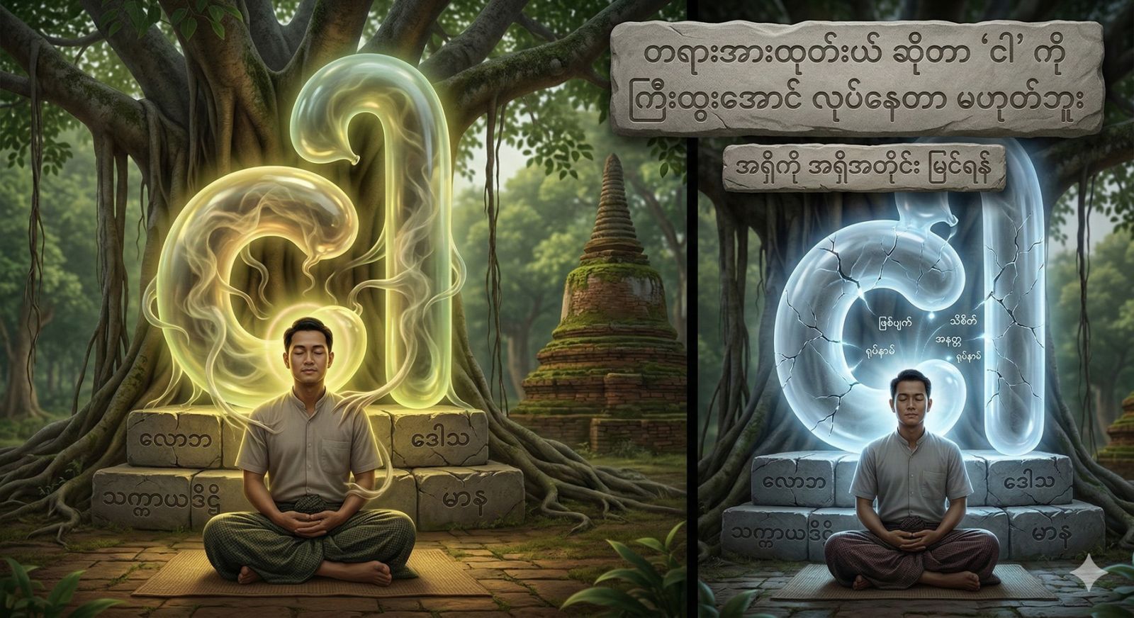 တရားအားထုတ်တယ် ဆိုတာ ‘ငါ’ ကို ကြီးထွားအောင် လုပ်နေတာ မဟုတ်ဘူး