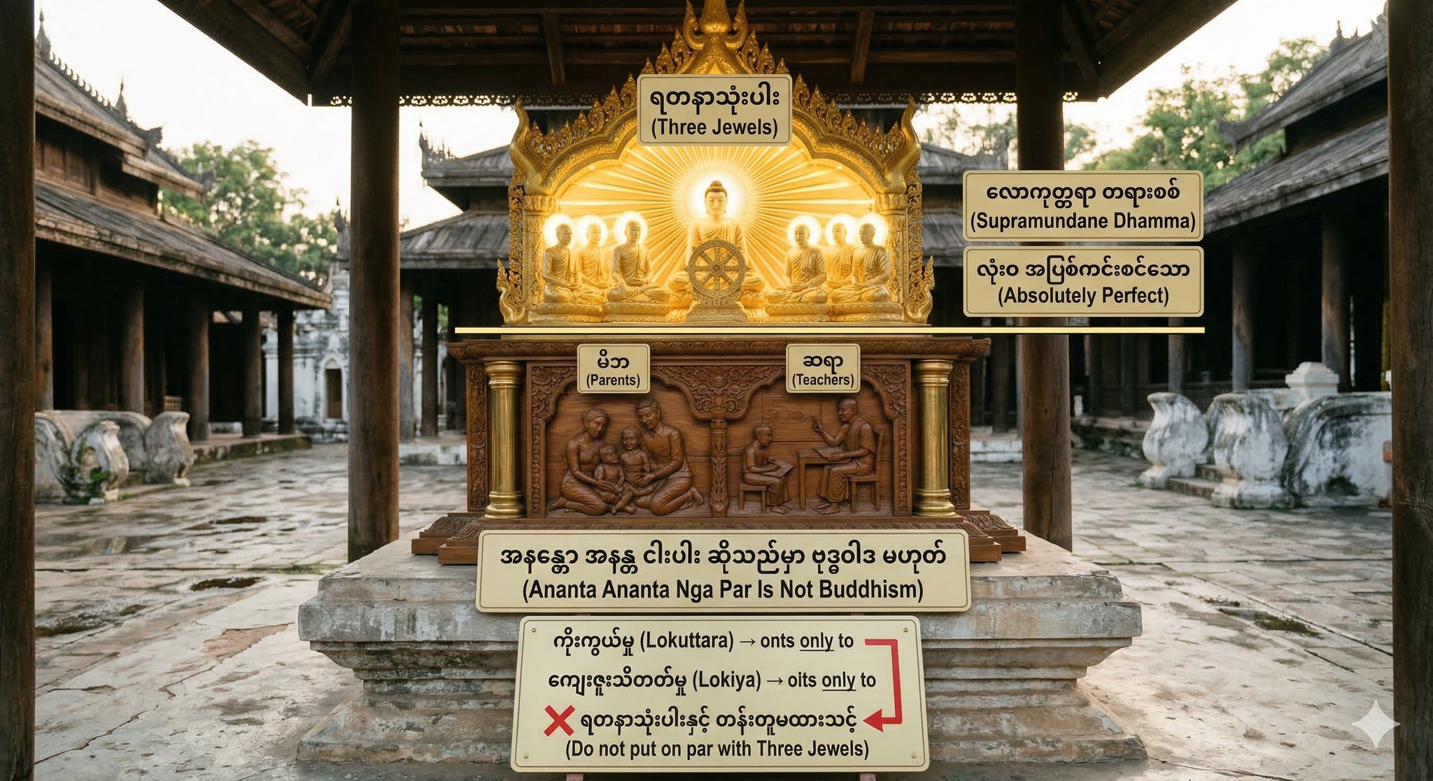 အနန္တော အနန္တ ငါးပါး ဆိုသည်မှာ ဗုဒ္ဓဝါဒ မဟုတ်
