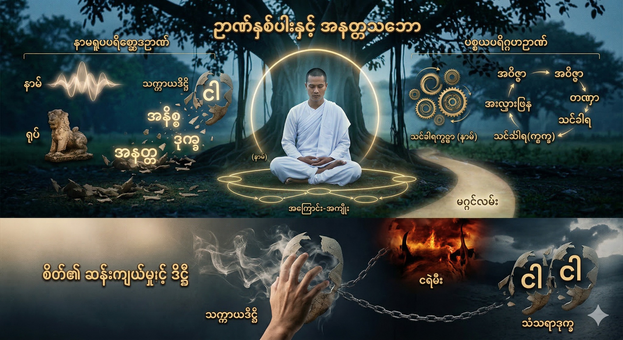 နာမရူပပရိစ္ဆေဒဉာဏ်နှင့် ပစ္စယပရိဂ္ဂဟဉာဏ် (လက်တွေ့ရှုထောင့်မှ ရှင်းလင်းချက်)