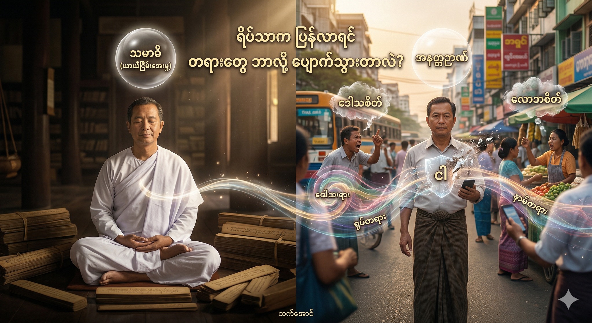 ရိပ်သာက ပြန်လာရင် တရားတွေ ဘာလို့ ပျောက်သွားတာလဲ?