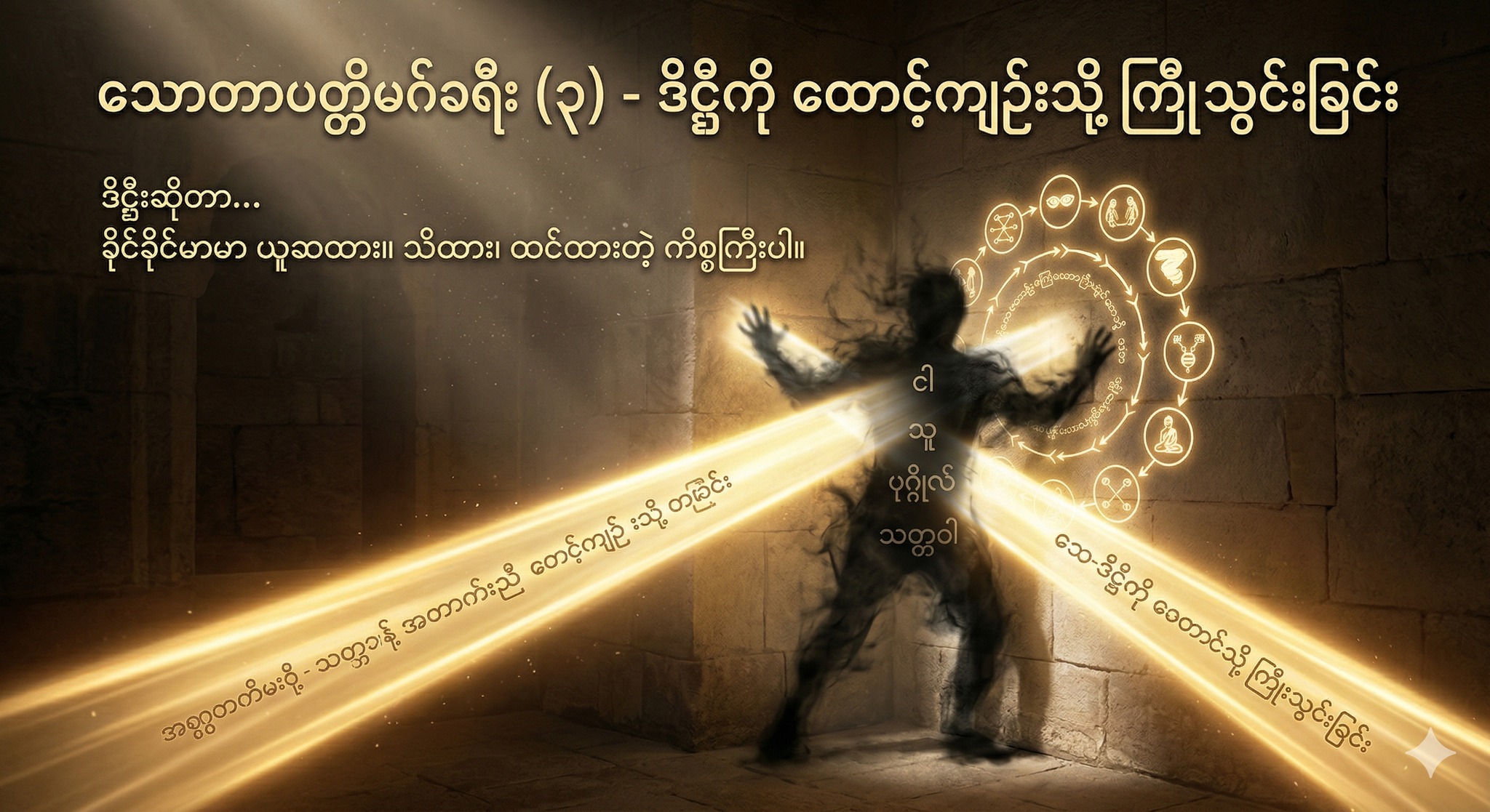 သောတာပတ္တိမဂ်ခရီး (၃) – ဒိဋ္ဌိကို ထောင့်ကျဉ်းသို့ ကြုံးသွင်းခြင်း