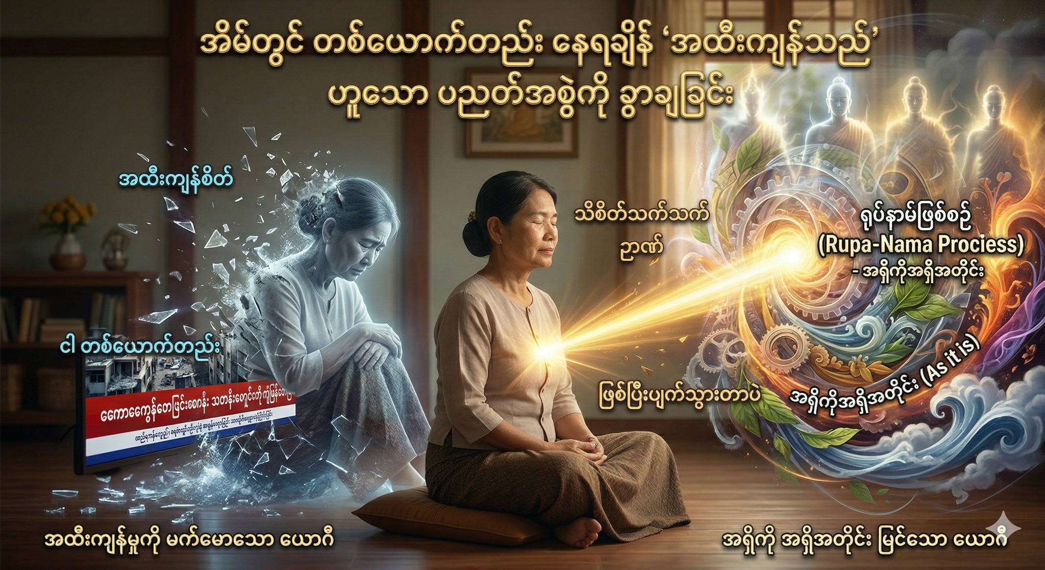 အိမ်တွင် တစ်ယောက်တည်း နေရချိန် “အထီးကျန်သည်” ဟူသော ပညတ်အစွဲကို ခွာချခြင်း