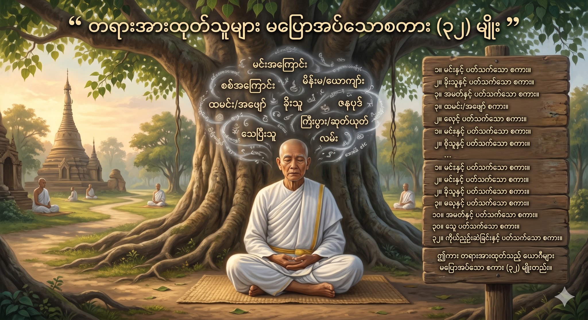 တရားအားထုတ်သူများအနေနဲ့ ရုပ်နာမ် ပရမတ္ထတရား
