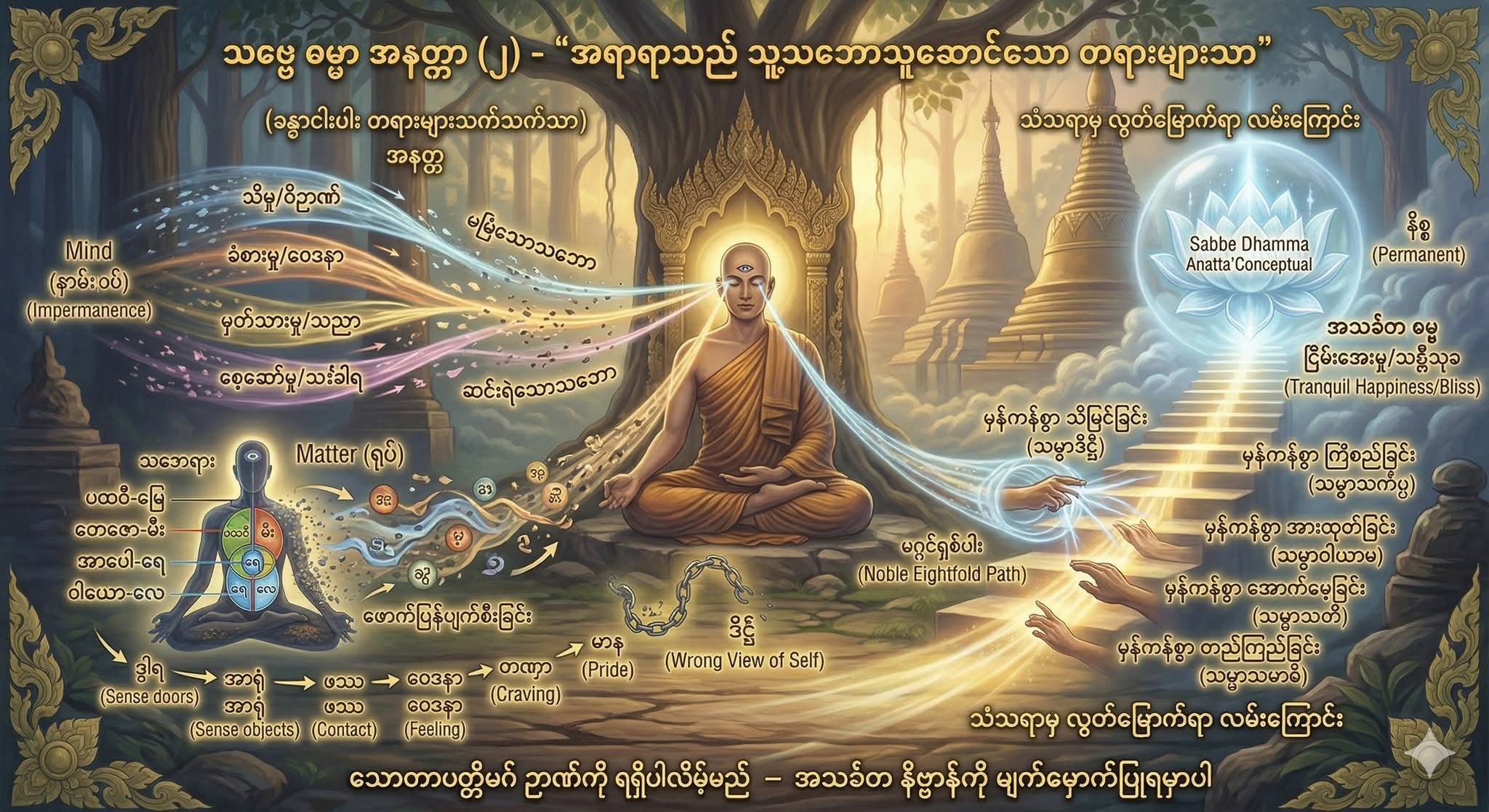 သဗ္ဗေ ဓမ္မာ အနတ္တာ (၂) – အရာရာသည် သဘောတရားမျှသာ