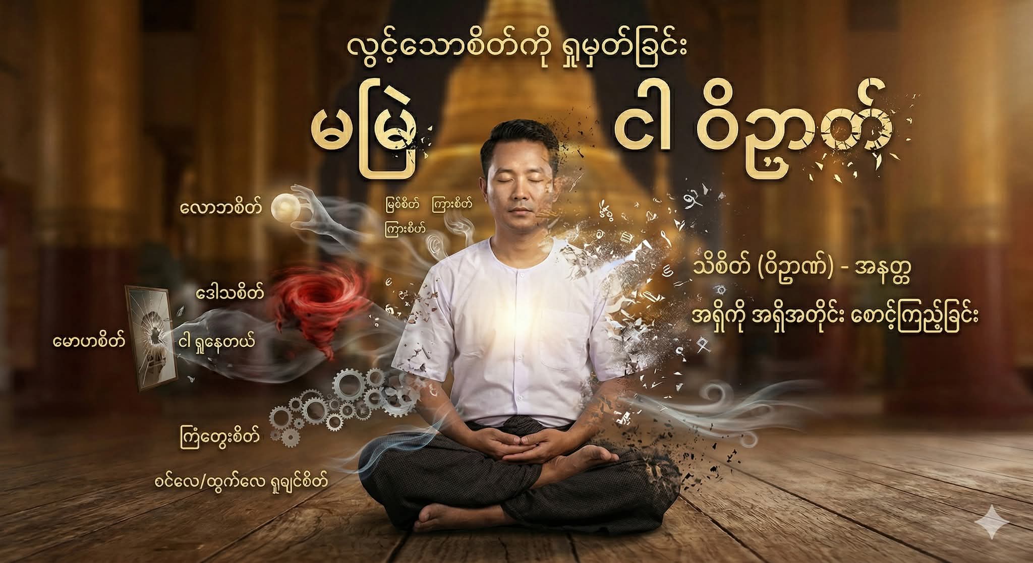 ရှုမှတ်နေသော “သိစိတ်” (ဝိဉာဏ်) ကိုယ်တိုင် ပြန်လည်ချုပ်ငြိမ်းသွားပုံကို စောင့်ကြည့်ခြင်း