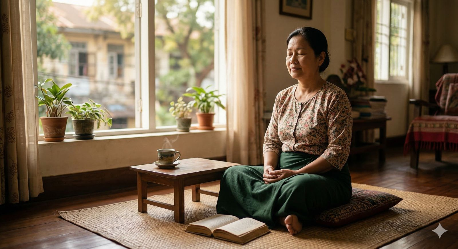 စနေနေ့ မနက်ခင်းရဲ့ ပေါ့ပါးမှုနဲ့ အစွဲကင်းတဲ့ စိတ္တာနုပဿနာ