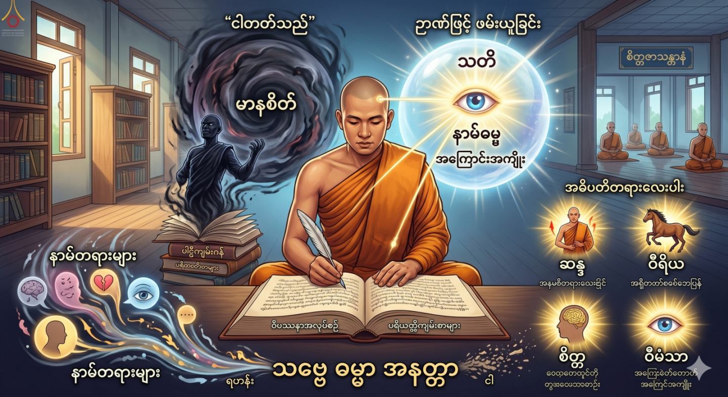 စာပေကျမ်းဂန် လေ့လာဆည်းပူးချိန်ဝယ် ‘ငါတတ်သည်’ ဟု ဝင်လာတတ်သော မာနစိတ်ကို ရှုမှတ်ခြင်း