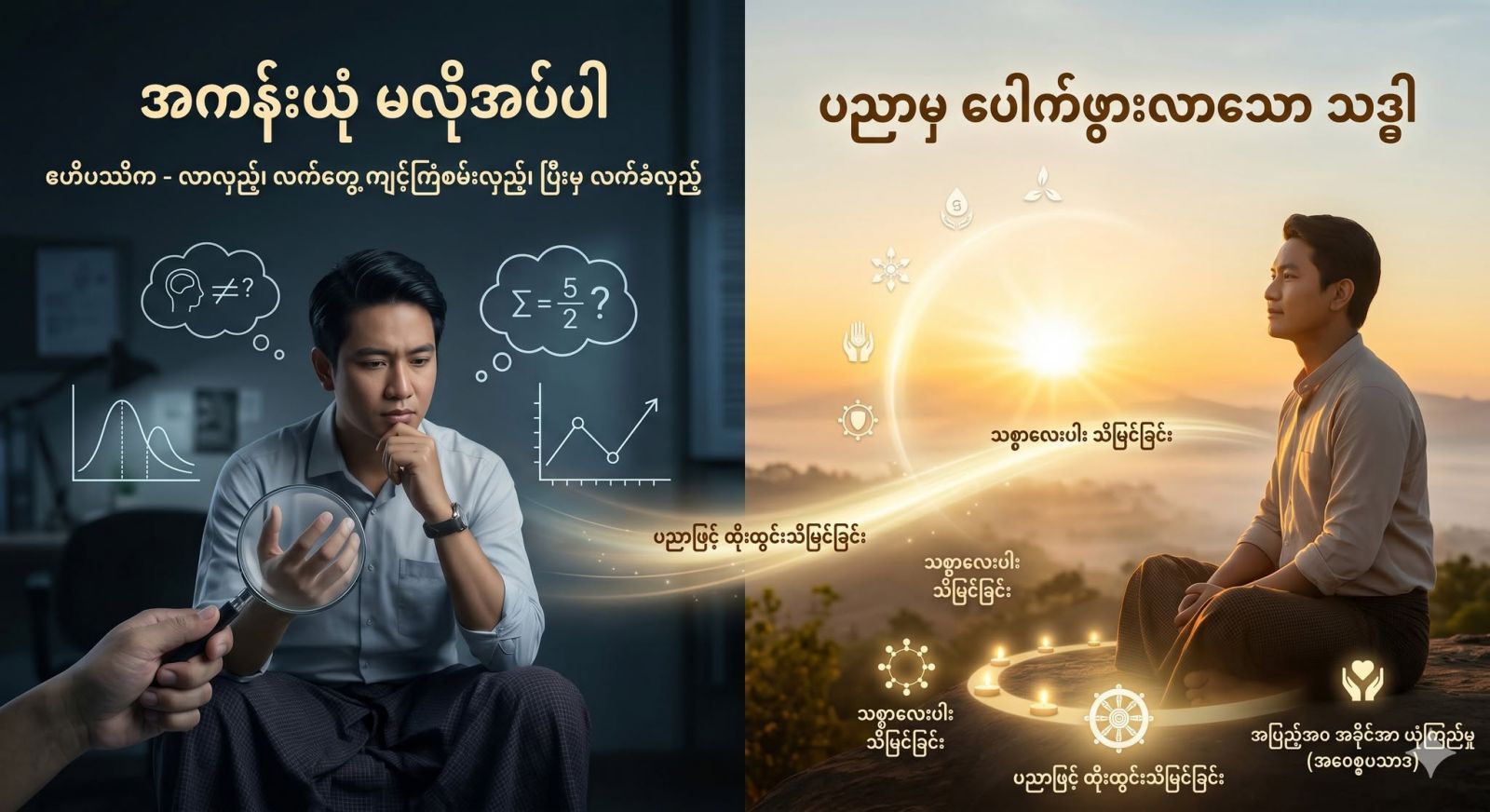 အမှန်တရားအတွက် သဒ္ဓါ (အကန်းယုံ ယုံကြည်မှု) မလိုအပ်ပါ