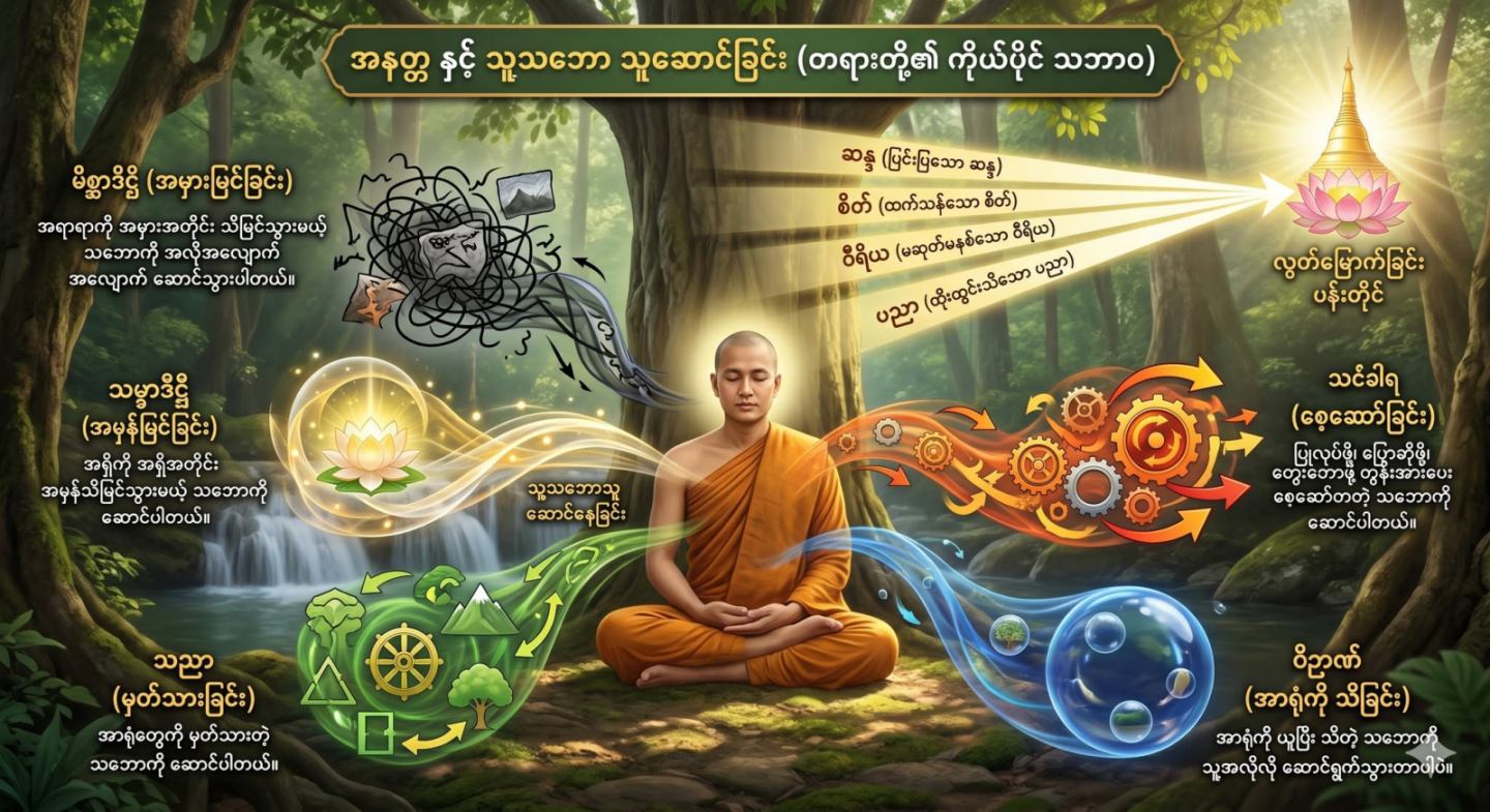 အနတ္တ နှင့် သူ့သဘော သူဆောင်ခြင်း (တရားတို့၏ ကိုယ်ပိုင် သဘာဝ)