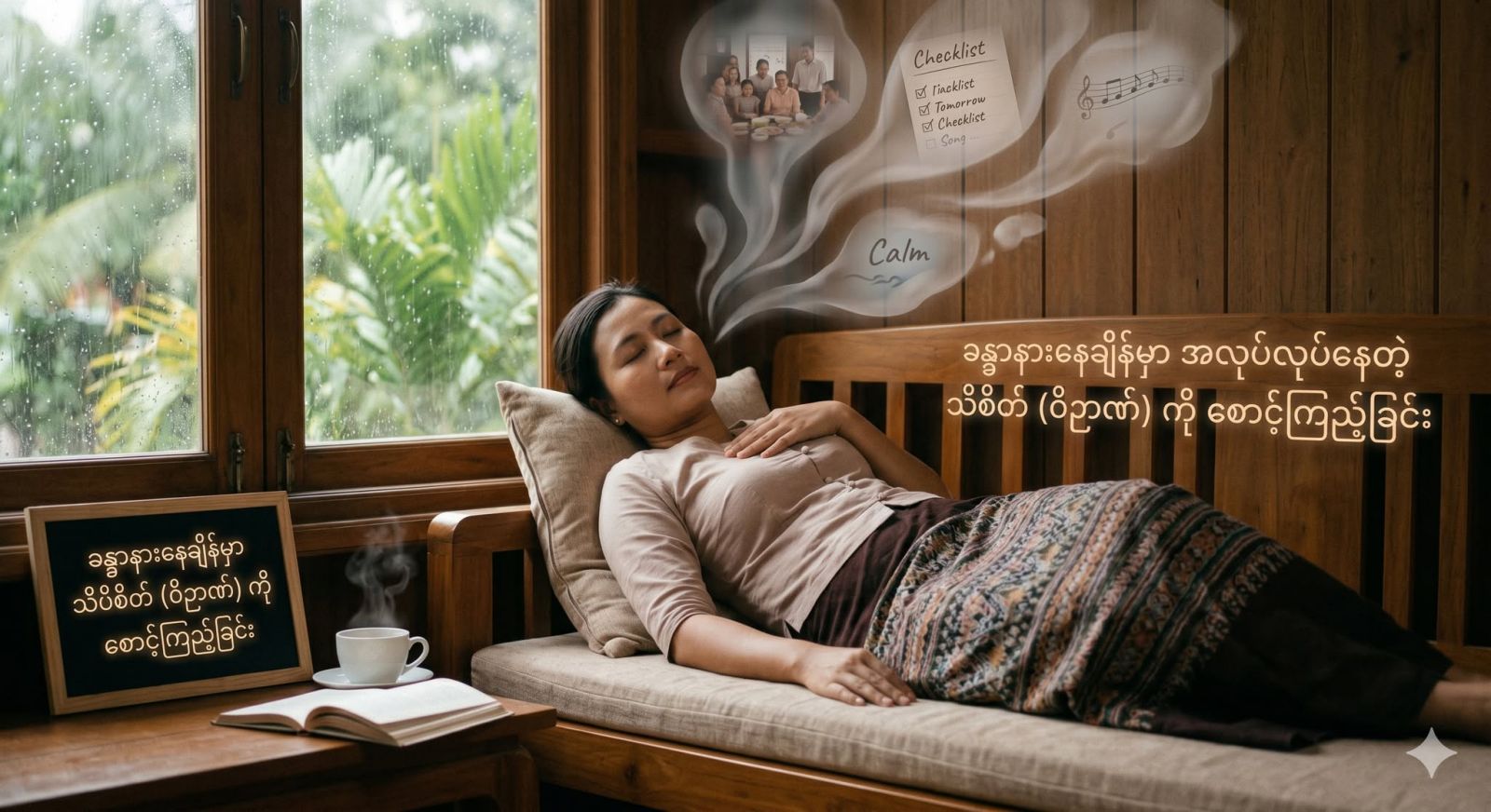 ခန္ဓာနားနေချိန်မှာ အလုပ်လုပ်နေတဲ့ သိစိတ် (ဝိဉာဏ်) ကို စောင့်ကြည့်ခြင်း