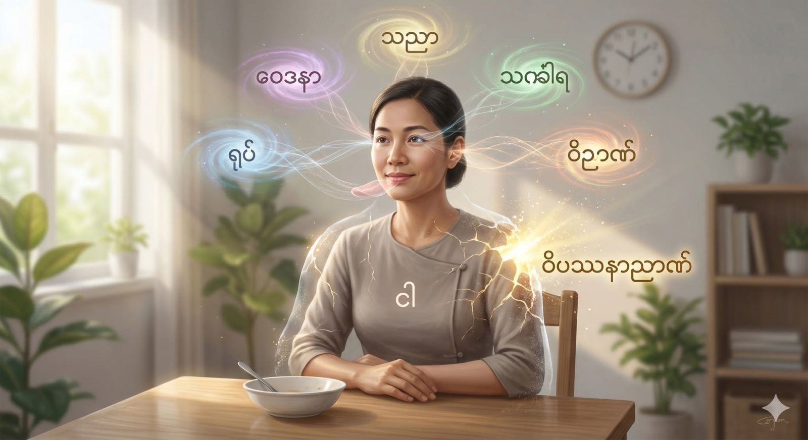သိမှု (ဝိဉာဏ်)၊ ခံစားမှု (ဝေဒနာ)၊ မှတ်သားမှု (သညာ) တို့ကို ‘ငါ’ လို့ အထင်မှားနေသရွေ့…