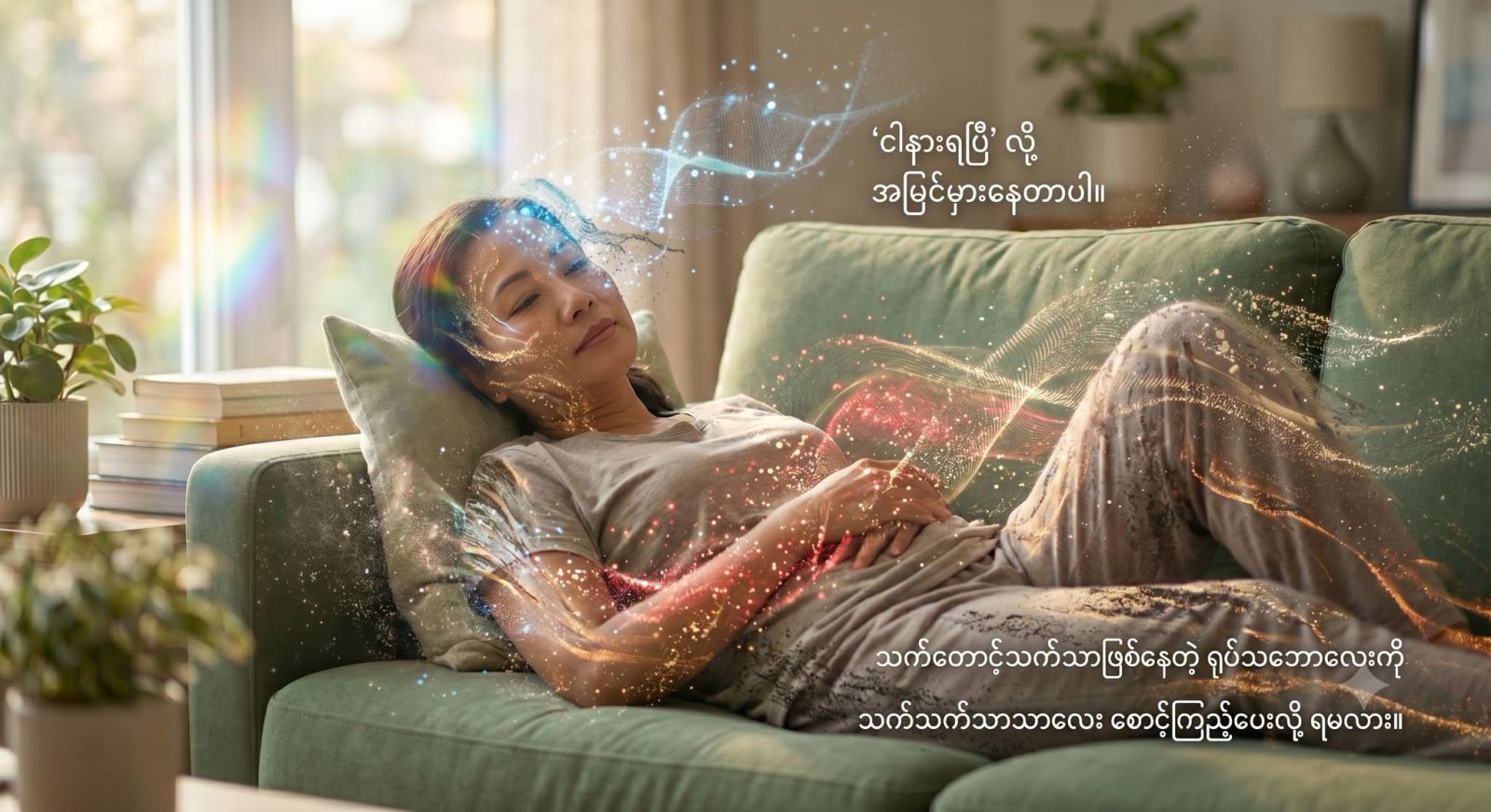 ပိတ်ရက်မှာ အိမ်မှာလှဲနေရင်း ‘ငါ အနားယူနေတယ်’ လို့ စိတ်ထဲမှာ ပေါ်လာဖူးလား။