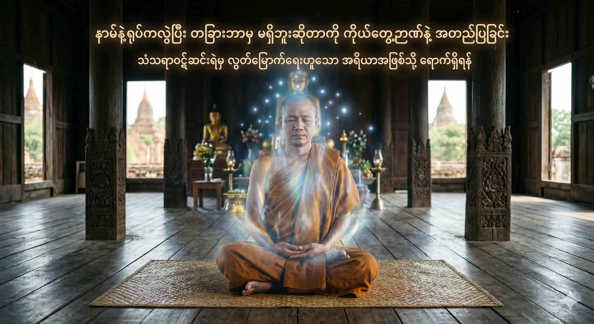 နာမ်နဲ့ရုပ်ကလွဲပြီး တခြားဘာမှ မရှိဘူးဆိုတာကို ကိုယ်တွေ့ဉာဏ်နဲ့ အတည်ပြုခြင်း