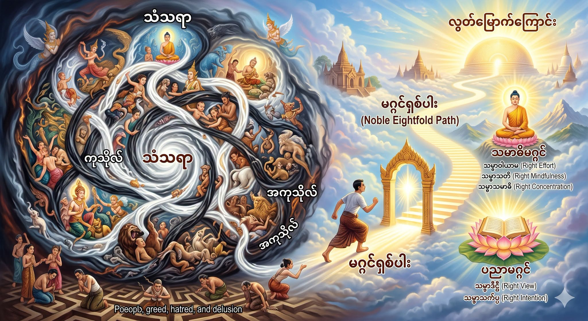 ကုသိုလ် အကုသိုလ်ကို အလေးထားသင့်သလား၊ သံသရာမှ လွတ်မြောက်ရေးကို အလေးထားသင့်သလား