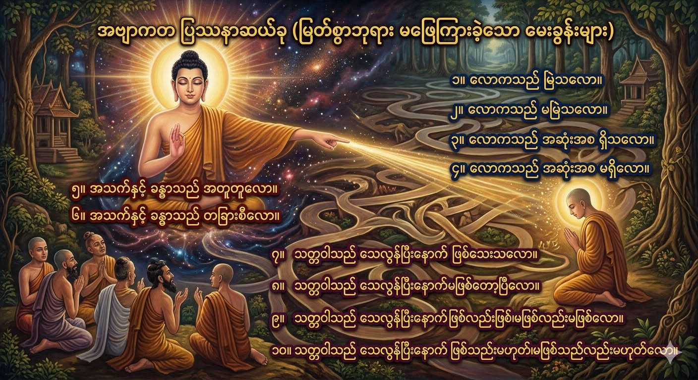 လောကနှင့် ပတ်သက်သော မေးခွန်း (၄) ခု