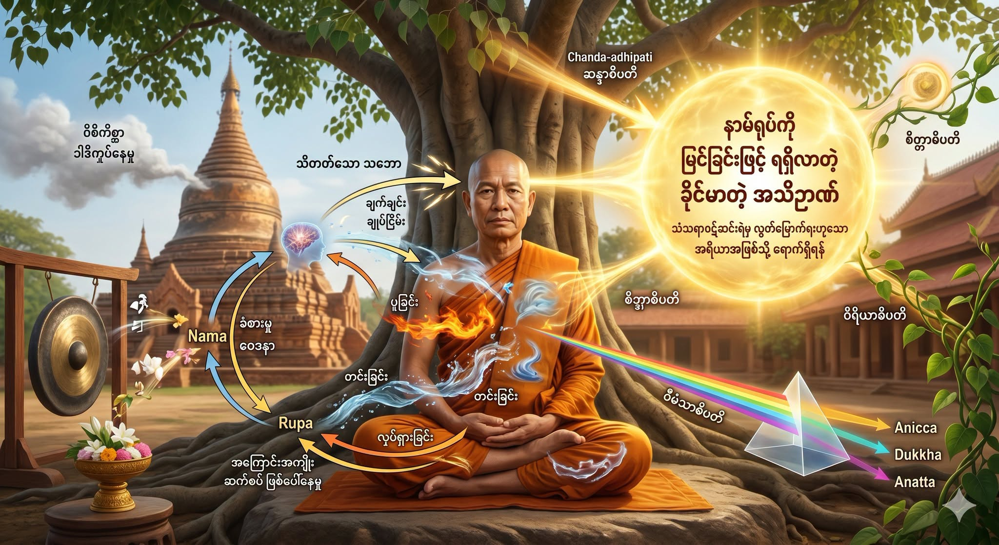 နာမ်ရုပ်ကို မြင်ခြင်းဖြင့် ရရှိလာတဲ့ ခိုင်မာတဲ့ အသိဉာဏ်