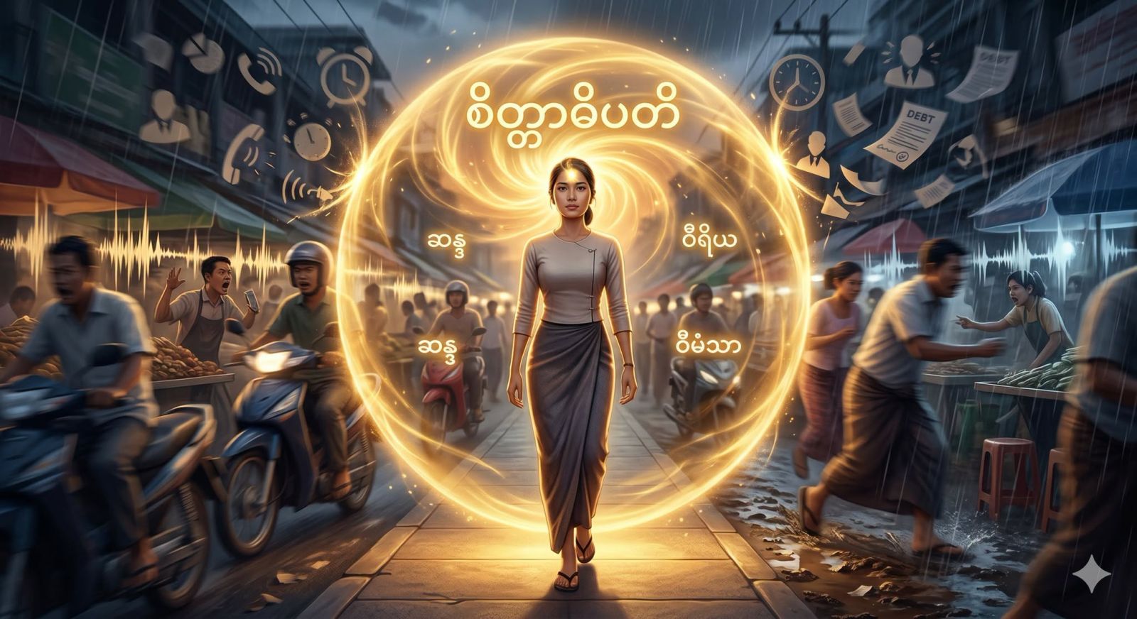 စိတ်ဝင်စားမှုနဲ့ စူးစိုက်မှု (စိတ္တာဓိပတိ) အားကောင်းလာတဲ့အခါ နေ့စဉ်ဘဝက အခက်အခဲတွေဆိုတာ တားဆီးလို့ မရတော့ဘူး။