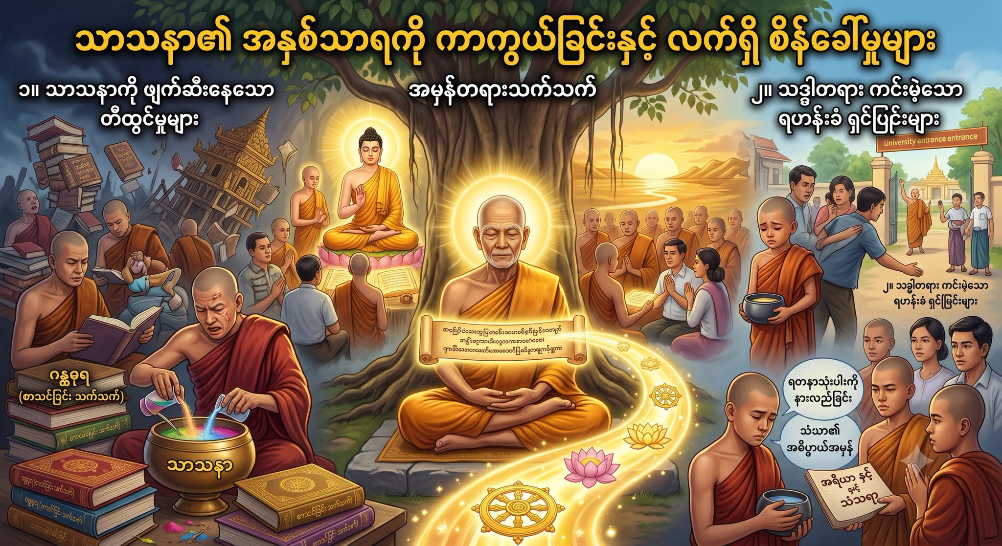 သာသနာ၏ အနှစ်သာရကို ကာကွယ်ခြင်းနှင့် လက်ရှိ စိန်ခေါ်မှုများ