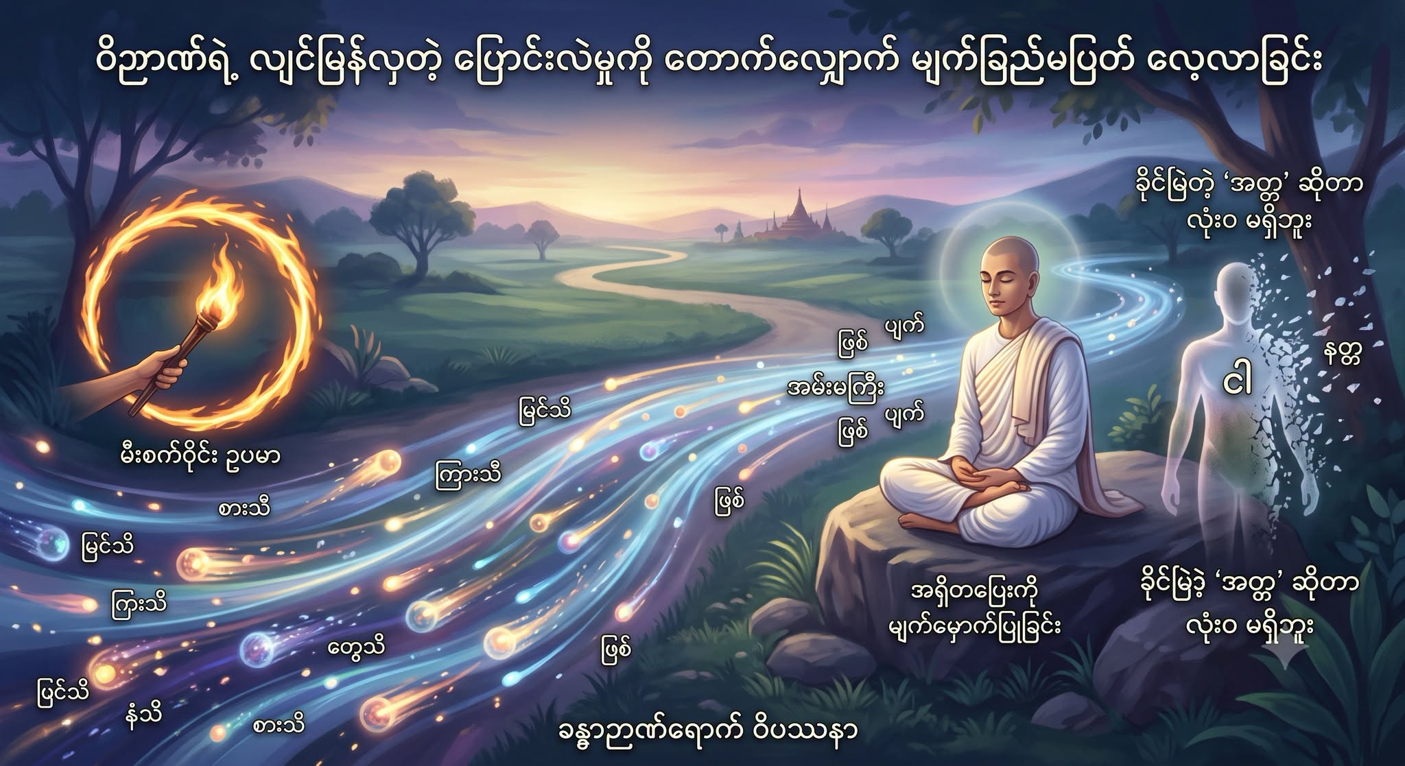 ဝိဉာဏ်ရဲ့ လျင်မြန်လှတဲ့ ပြောင်းလဲမှုကို တောက်လျှောက် မျက်ခြည်မပြတ် လေ့လာခြင်း
