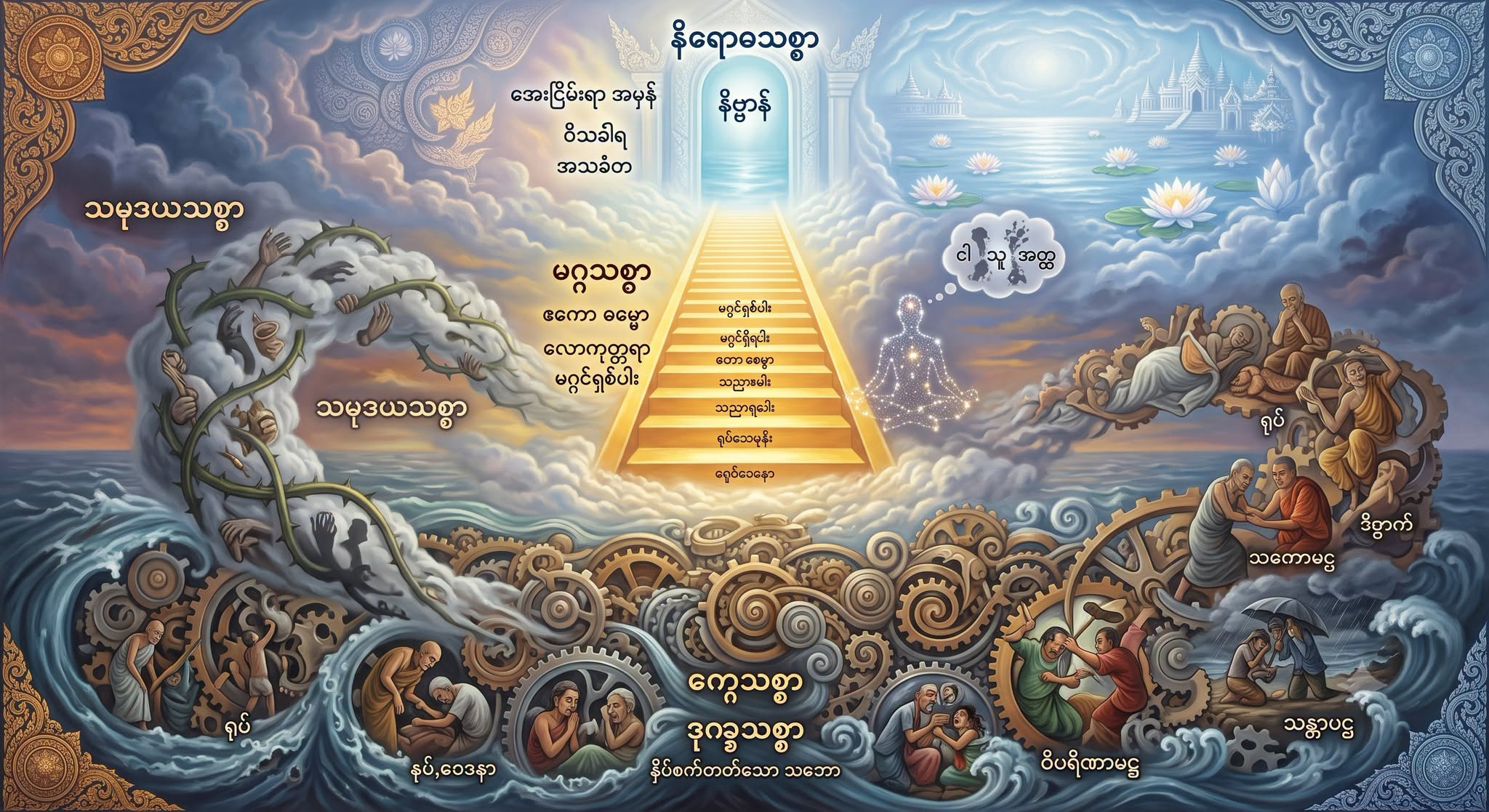 သောတာပတ္တိမဂ် ခရီး (သစ္စာလေးပါး)
