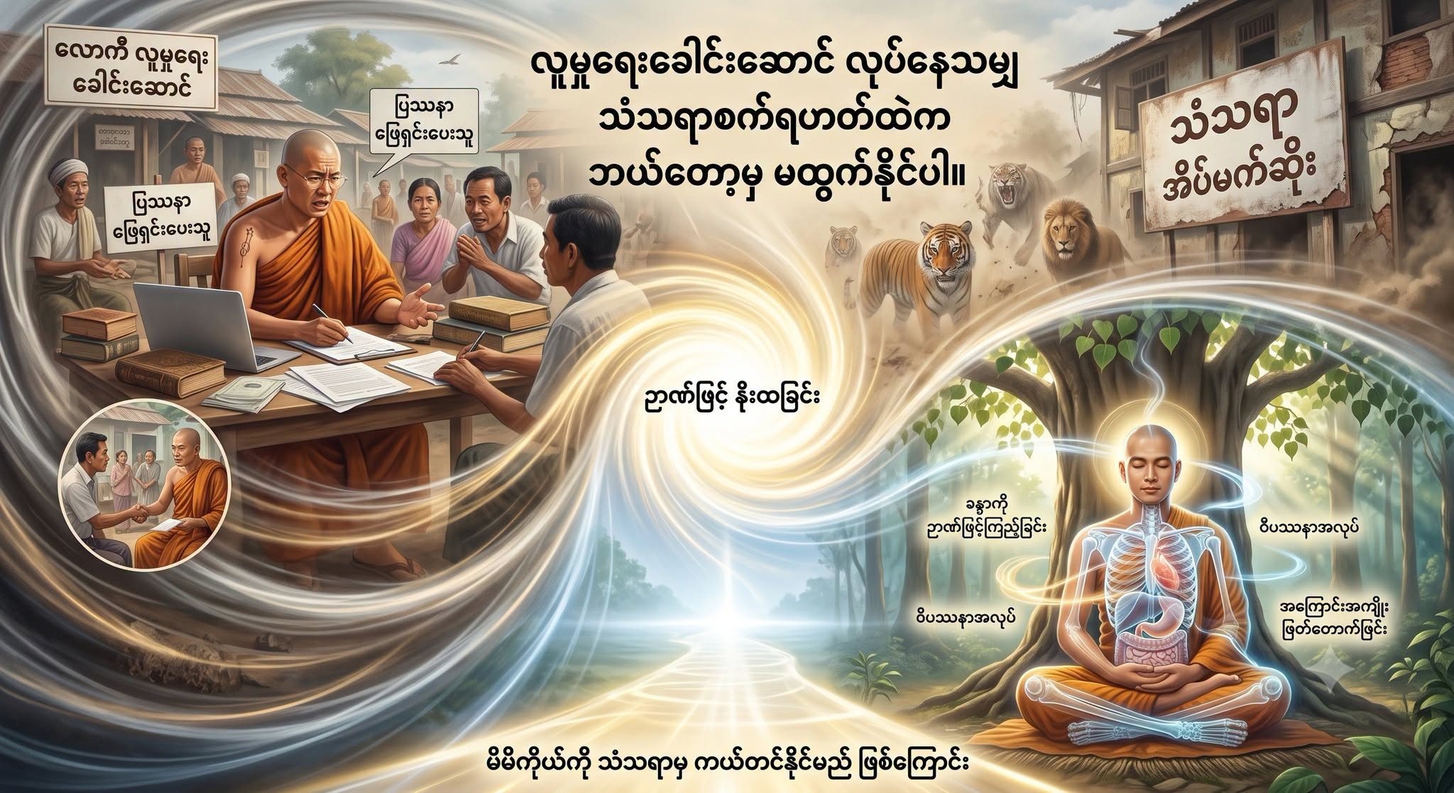လူမှုရေးခေါင်းဆောင် လုပ်နေသမျှ သံသရာစက်ရဟတ်ထဲက ဘယ်တော့မှ မထွက်နိုင်ပါ။