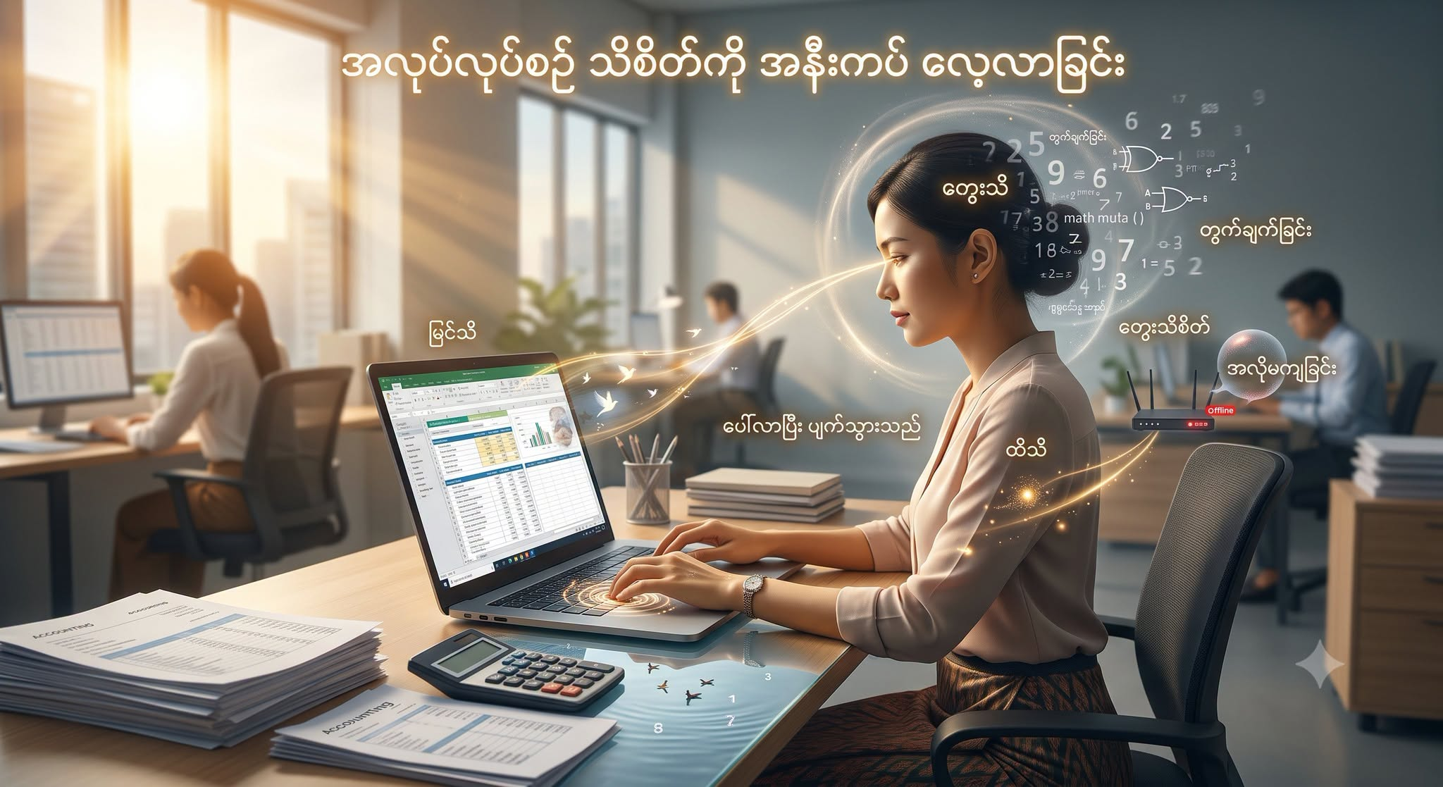 ကွန်ပျူတာကြည့်နေစဉ်၊ စာရင်းလုပ်နေစဉ် ပေါ်လာတဲ့ သိစိတ်ကို အနီးကပ် လေ့လာခြင်း