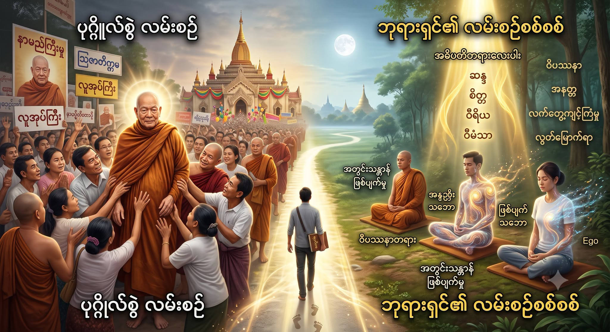နာမည်ကြီး ပုဂ္ဂိုလ်များနောက် လိုက်နေသလား၊ ဘုရားရှင်၏ လမ်းစဉ်နောက် လိုက်နေသလား