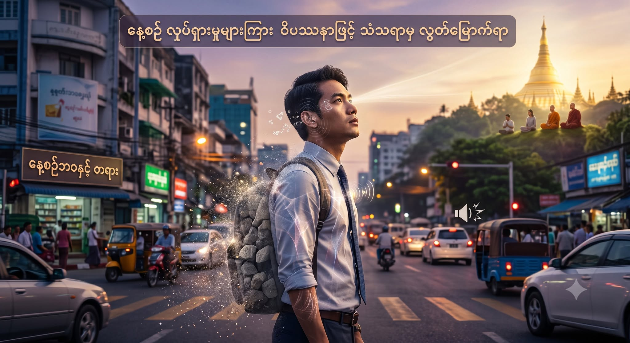 နေ့စဉ် လှုပ်ရှားရုန်းကန်နေရတဲ့ ဘဝထဲမှာ သံသရာက လွတ်မြောက်လိုစိတ်ကို ဘယ်လို မွေးမြူမလဲ။
