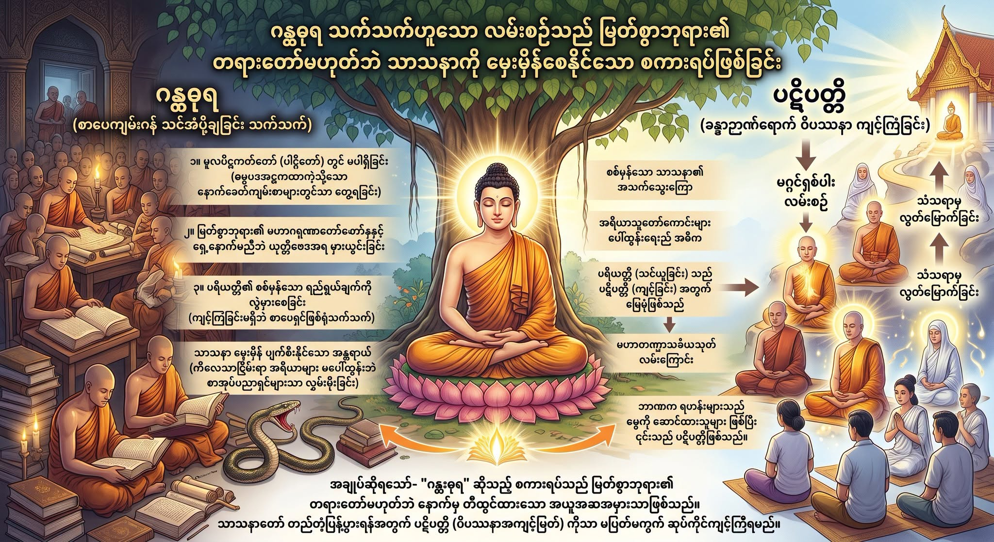 “ဂန္ထဓုရ” သက်သက်ဟူသော လမ်းစဉ်သည် မြတ်စွာဘုရား၏ စကားမဟုတ်ဘဲ သာသနာကို မှေးမှိန်စေနိုင်သော စကားရပ်ဖြစ်ခြင်း
