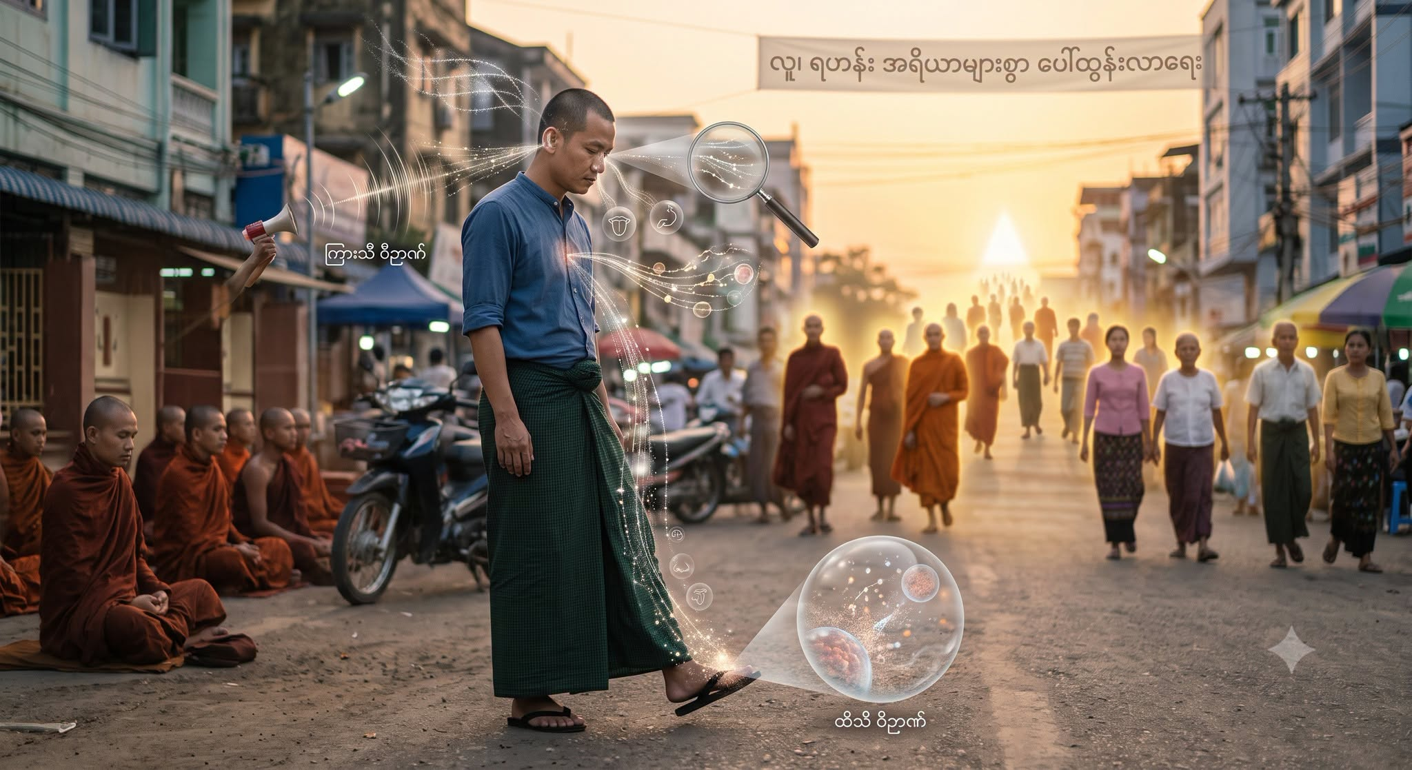 ကိုယ်ရောက်နေတဲ့နေရာတိုင်းမှာ ခန္ဓာဉာဏ်ရောက် အလုပ်ကို မပြတ်တမ်း ဆောင်ရွက်နိုင် ကြောင်း လက်တွေ့သိမြင်ခြင်း။