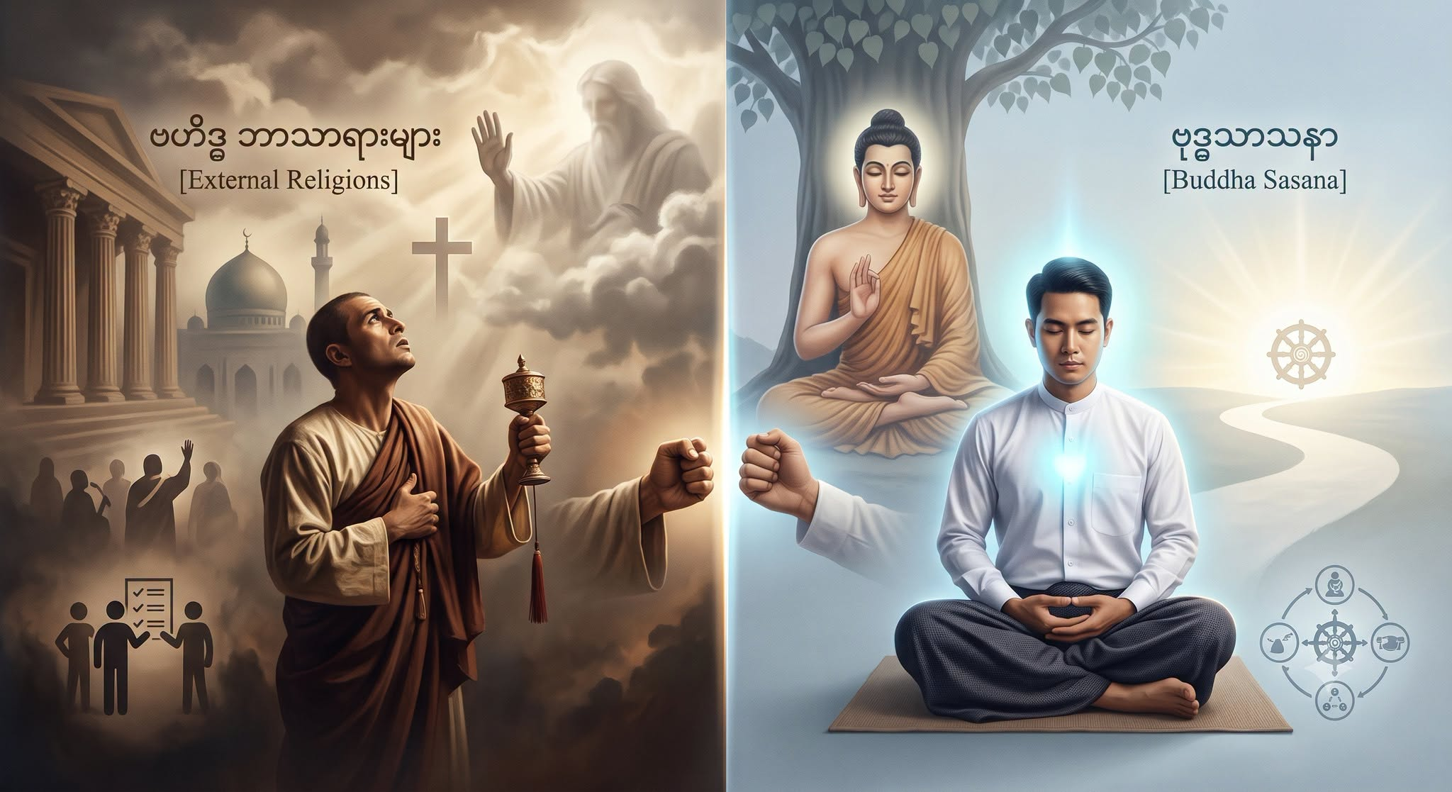 သာသနာနှင့် ပတ်သက်၍ (ဘာသာတရားနှင့် မြတ်ဗုဒ္ဓ၏ အဆုံးအမကို ခွဲခြားလေ့လာခြင်း)