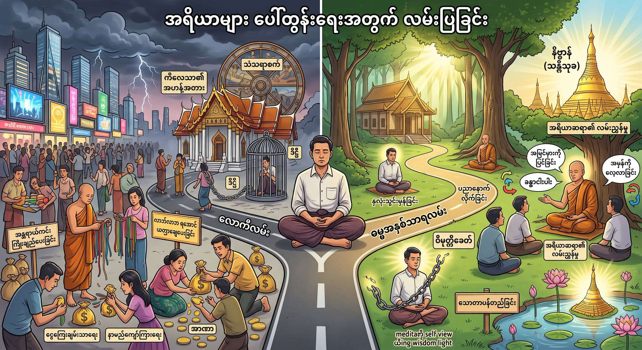 ဗုဒ္ဓဘာသာ၏ အနှစ်သာရနှင့် ခေတ်ကာလ၏ စိန်ခေါ်မှုများ (အရိယာများ ပေါ်ထွန်းရေးအတွက် လမ်းပြခြင်း)