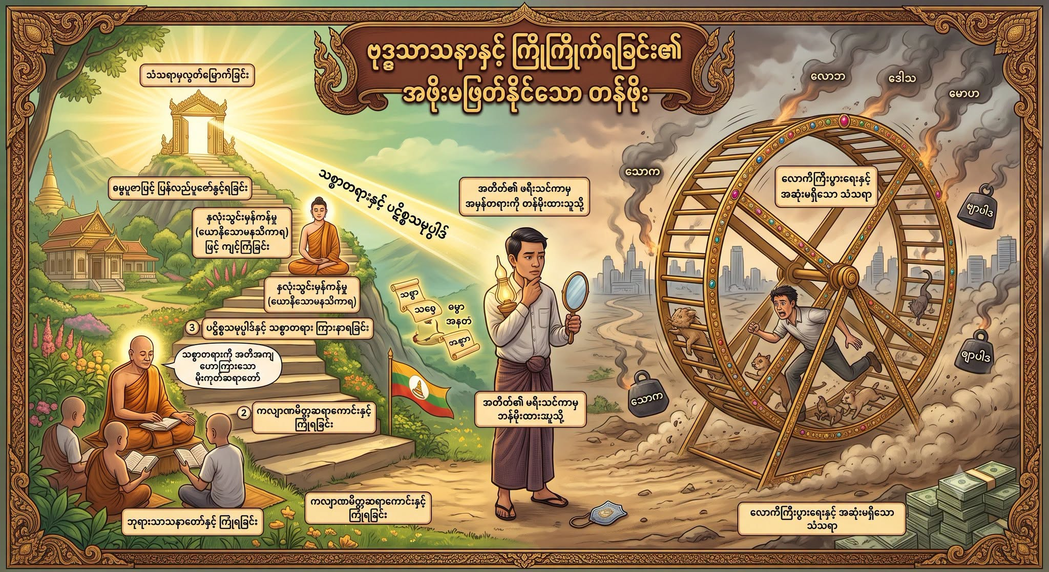 ဗုဒ္ဓသာသနာနှင့် ကြုံကြိုက်ရခြင်း၏ အဖိုးမဖြတ်နိုင်သော တန်ဖိုး