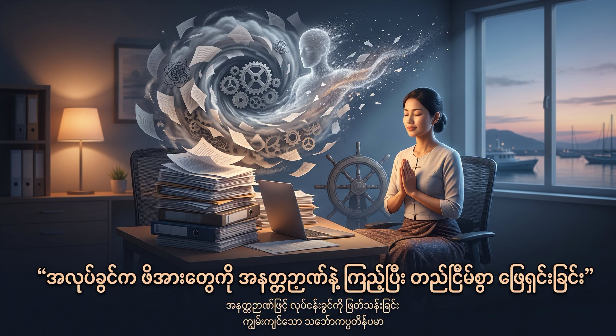အလုပ်ခွင်က ဖိအားတွေကို အနတ္တဉာဏ်နဲ့ ကြည့်ပြီး တည်ငြိမ်စွာ ဖြေရှင်းခြင်း
