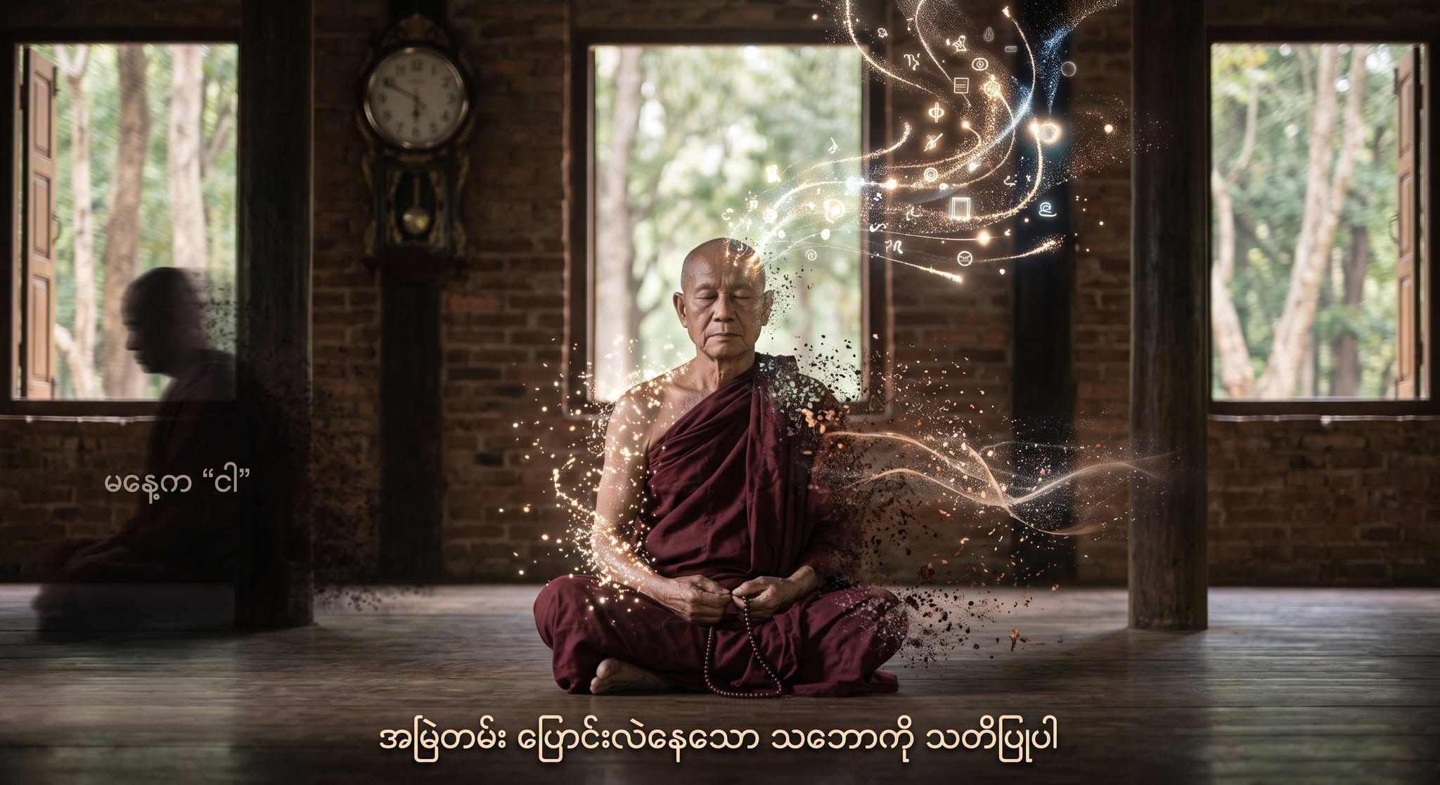 “ငါ” ဆိုတဲ့ အစွဲ ရှိနေတဲ့အတွက် မနေ့က “ငါ” နဲ့ ဒီနေ့ “ငါ” ဟာ အတူတူပဲလို့ ကျွန်တော်တို့ ယူဆတတ်ကြတယ်။