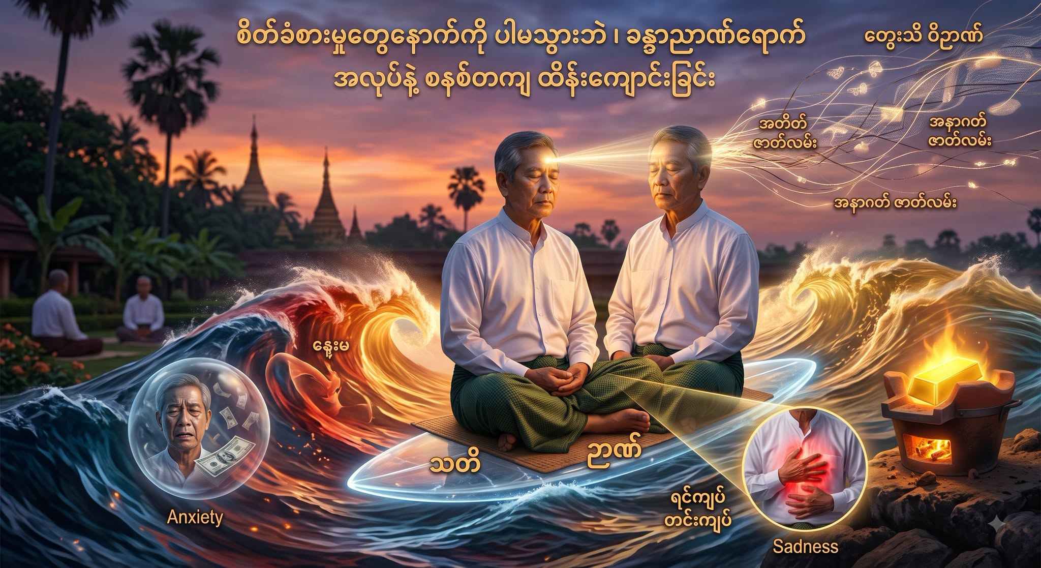 စိတ်ခံစားမှုတွေနောက်ကို ပါမသွားဘဲ၊ ခန္ဓာဉာဏ်ရောက် အလုပ်နဲ့ စနစ်တကျ ထိန်းကျောင်းခြင်း