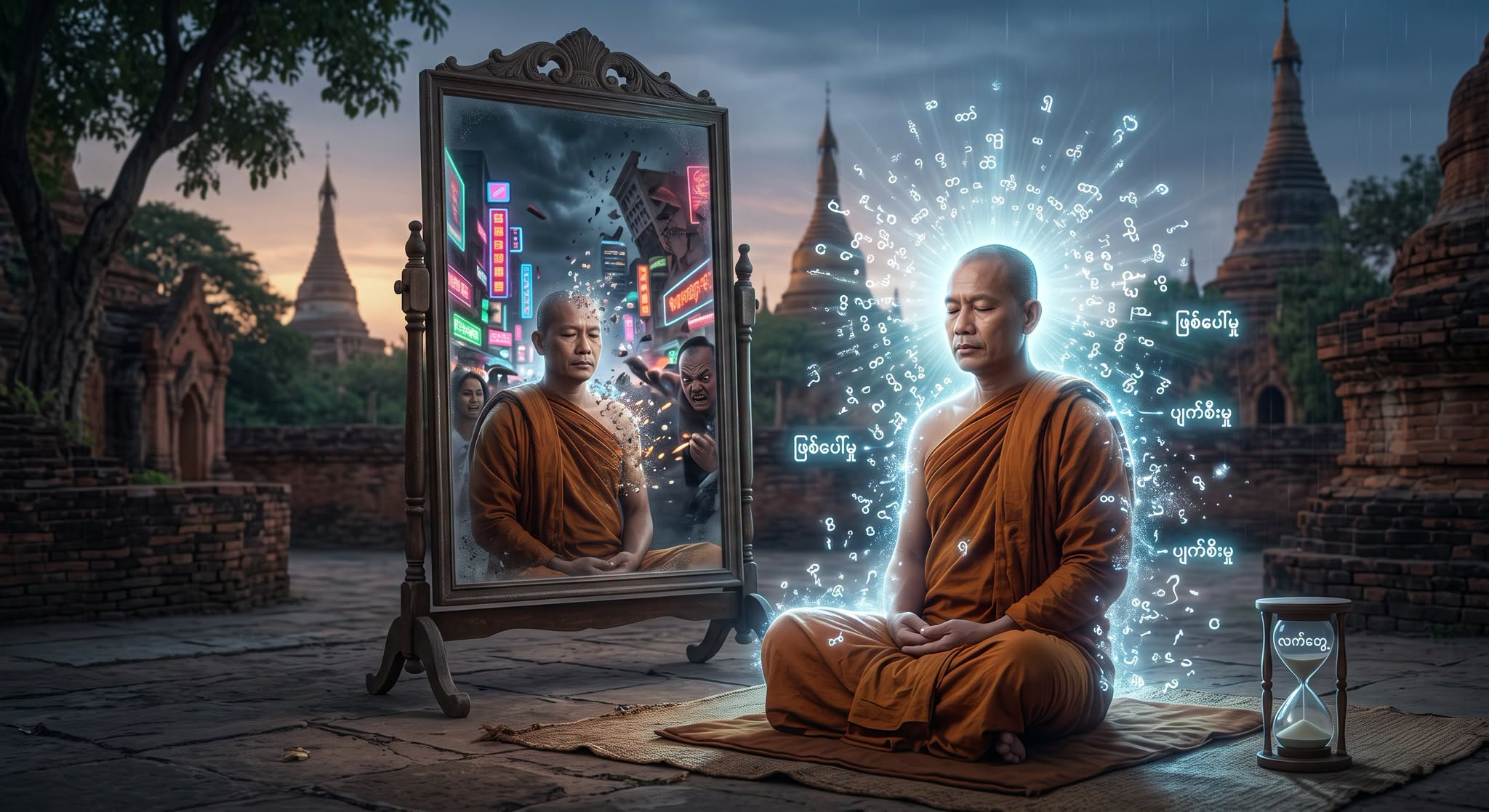 တရားမအားထုတ်လျှင် ရဟန်းဘဝဖြင့် ဆက်လက် ရပ်တည်၍ မရတော့မည့် အခြေအနေကို လက်ခံခြင်း။
