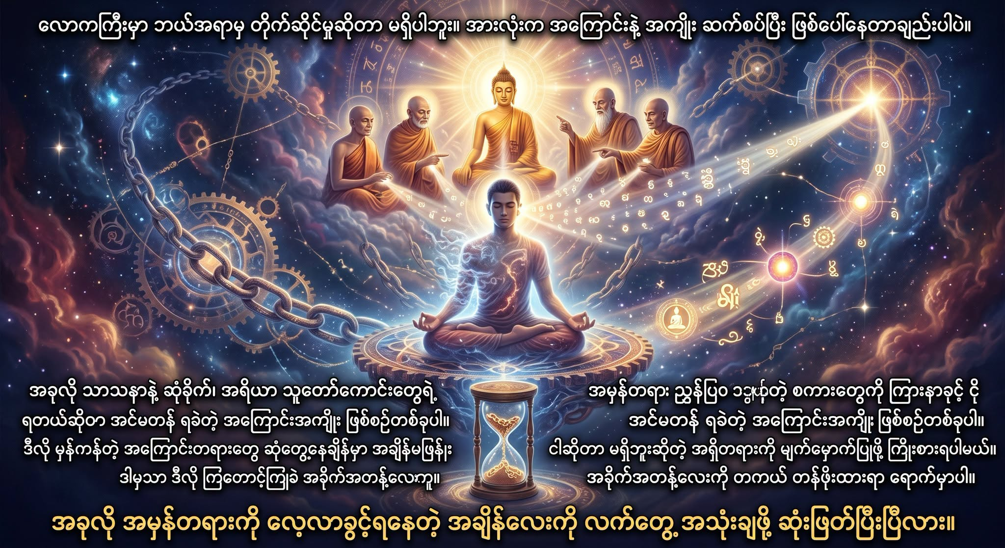 လောကကြီးမှာ ဘယ်အရာမှ တိုက်ဆိုင်မှုဆိုတာ မရှိပါဘူး။
